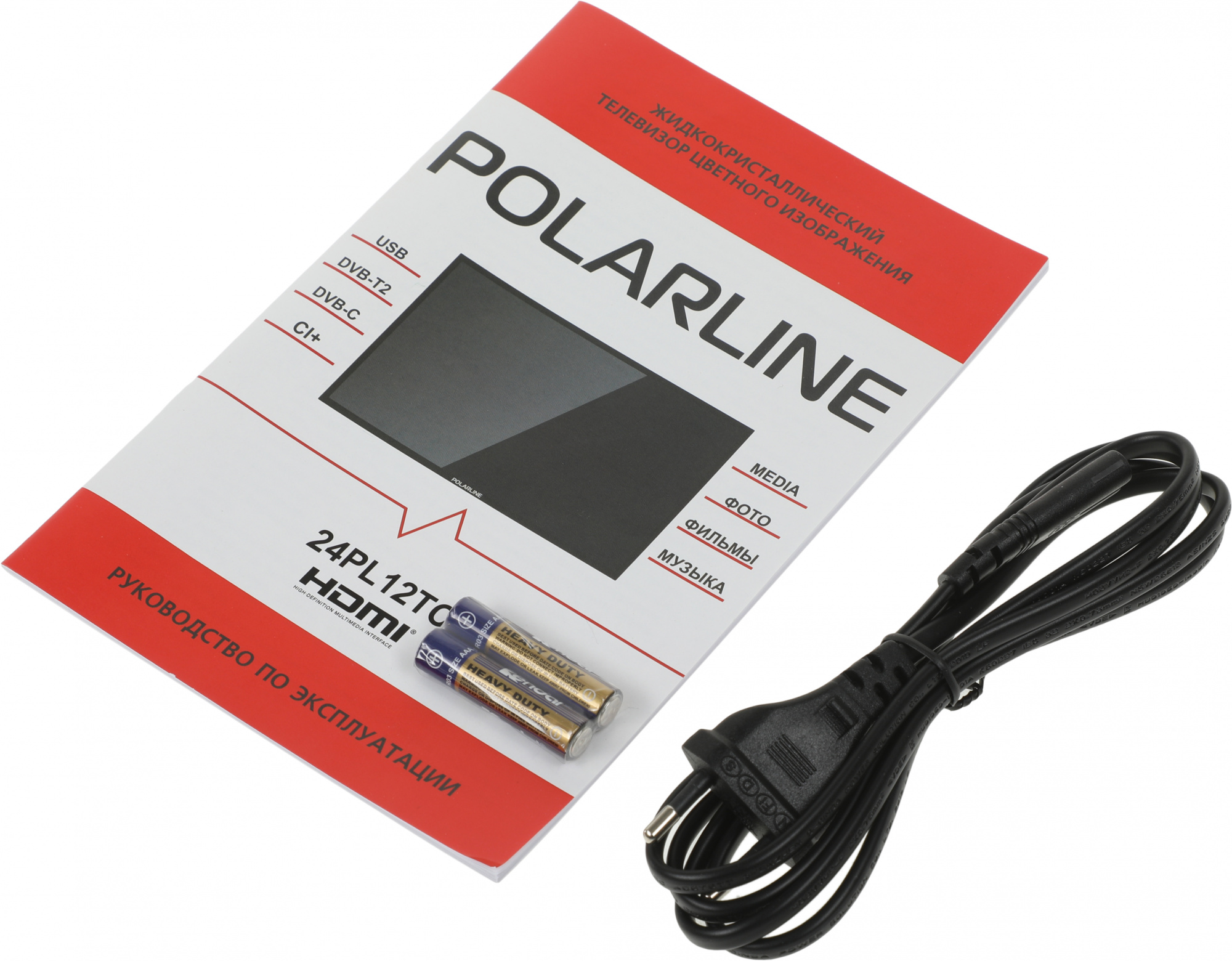 Телевизор LED PolarLine 24" 24PL12TC черный HD 60Hz DVB-T DVB-T2 DVB-C DVB-S2 (RUS)