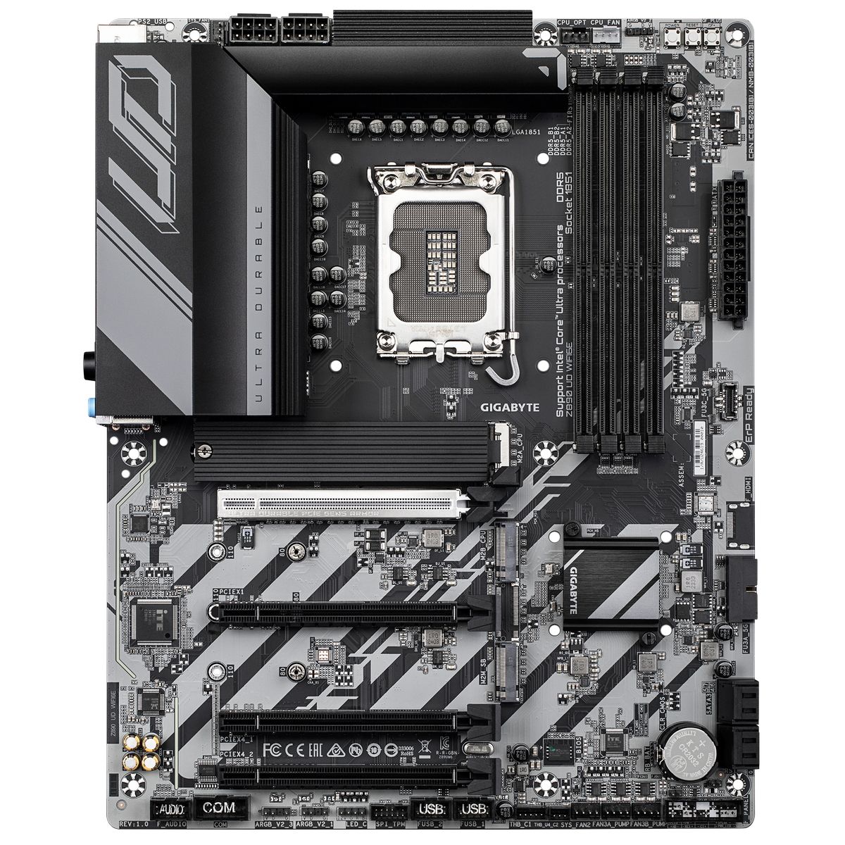 Материнская плата Gigabyte Z890 UD WIFI6E Soc-1851 Intel Z890 4xDDR5 ATX AC`97 8ch(7.1) 2.5Gg RAID+D