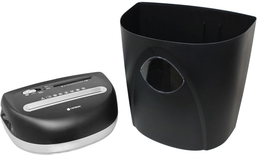 Шредер Heleos УП23-4 черный/серебристый (секр.P-4) фрагменты 13лист. 23лтр. скрепки скобы пл.карты C