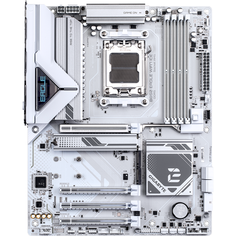 Материнская плата Gigabyte B850 EAGLE WF7 ICE Socket AM5 AMD B850 4xDDR5 ATX AC`97 8ch(7.1) 2.5Gg RA