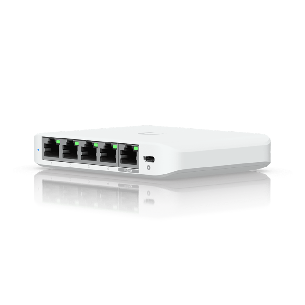 Коммутатор Ubiquiti UniFi Switch Flex Mini 2.5G Compact, 5-port 2.5G switch that can be powered with