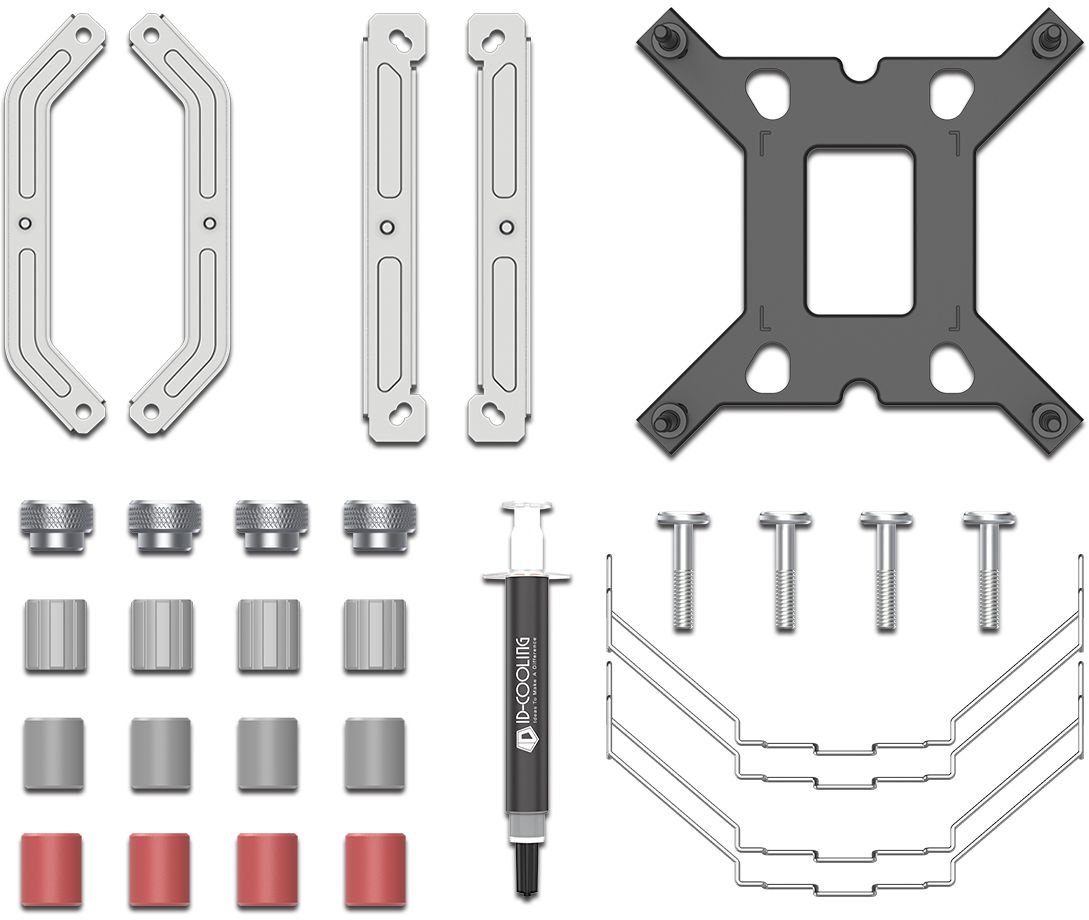 Устройство охлаждения(кулер) ID-Cooling SE-224-XTS ARGB Soc-AM5/AM4/1200/1700/1851 белый 4-pin 29dB 