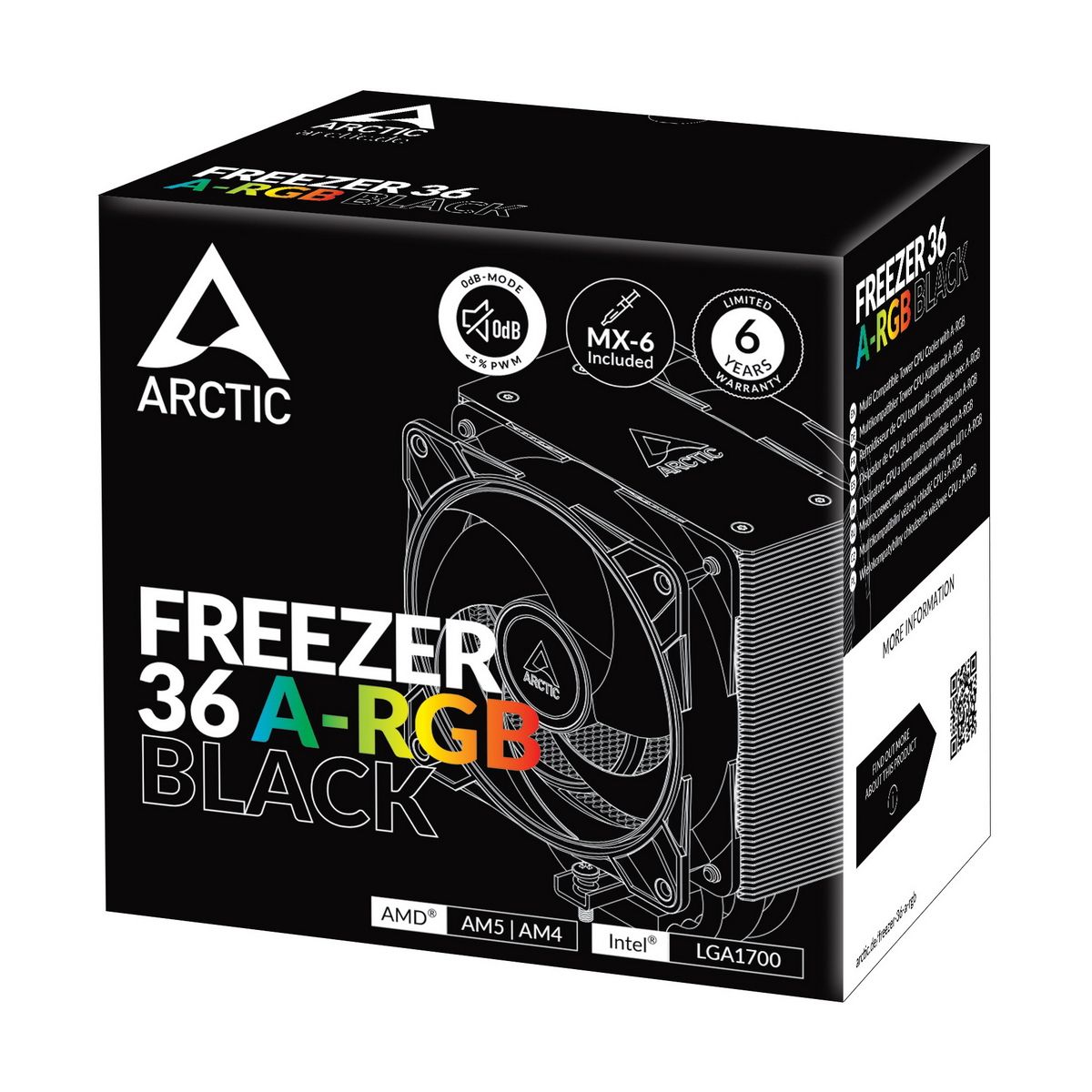 Вентилятор для процессора Arctic Cooling Вентилятор для процессора Arctic Freezer 36 A-RGB (Black) -