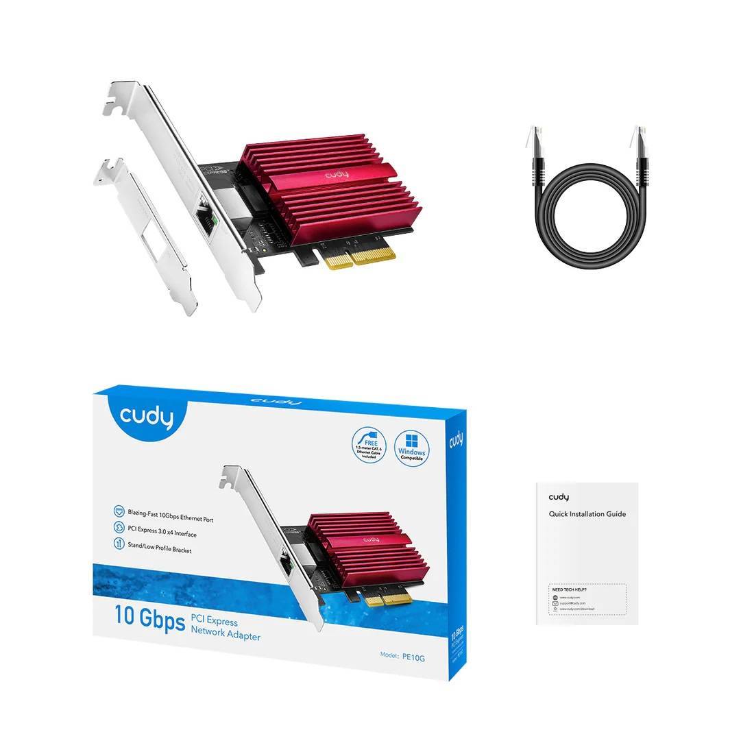 Сетевой адаптер PCI-E 10G PCI Express Adapter(Marvell AQC113)