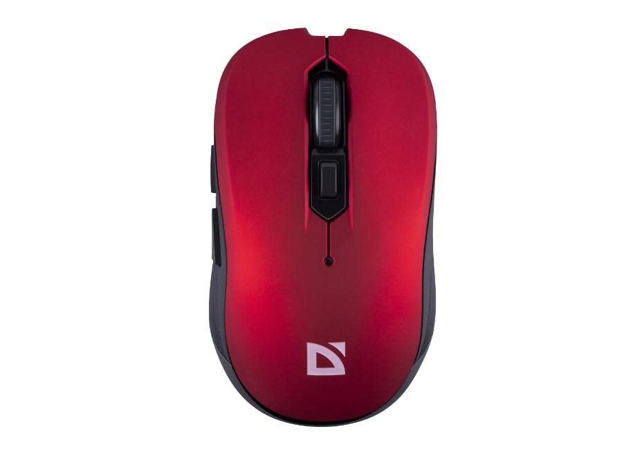 Мышь Defender Gassa MM-105 красный оптическая 1600dpi silent беспров. USB 5but (52103)