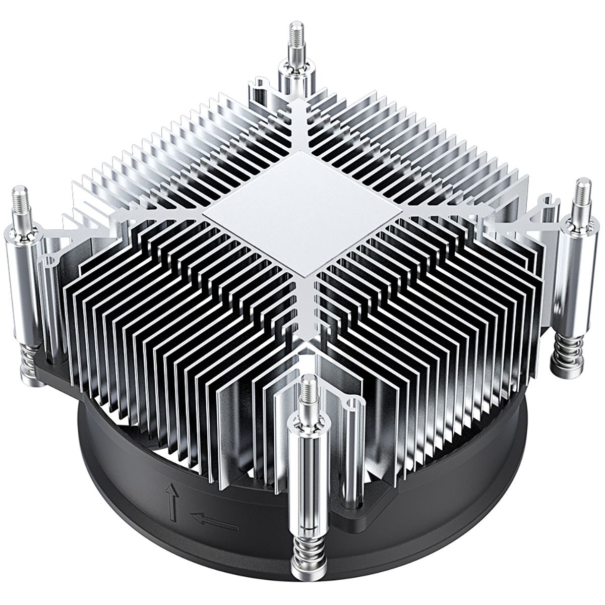 Устройство охлаждения(кулер) ID-Cooling DK-19 PWM Soc-1700/1851 черный 4-pin 14-26dB Al 95W 340gr Re