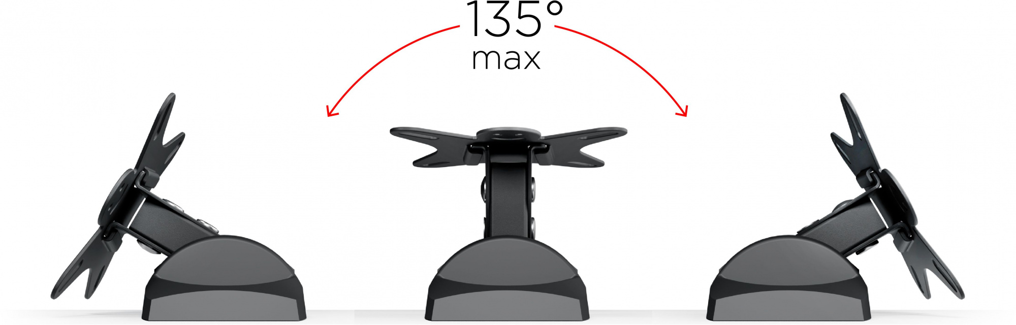 Кронштейн для телевизора Holder LCDS-5003 металлик 10"-26" макс.25кг настенный поворот и наклон