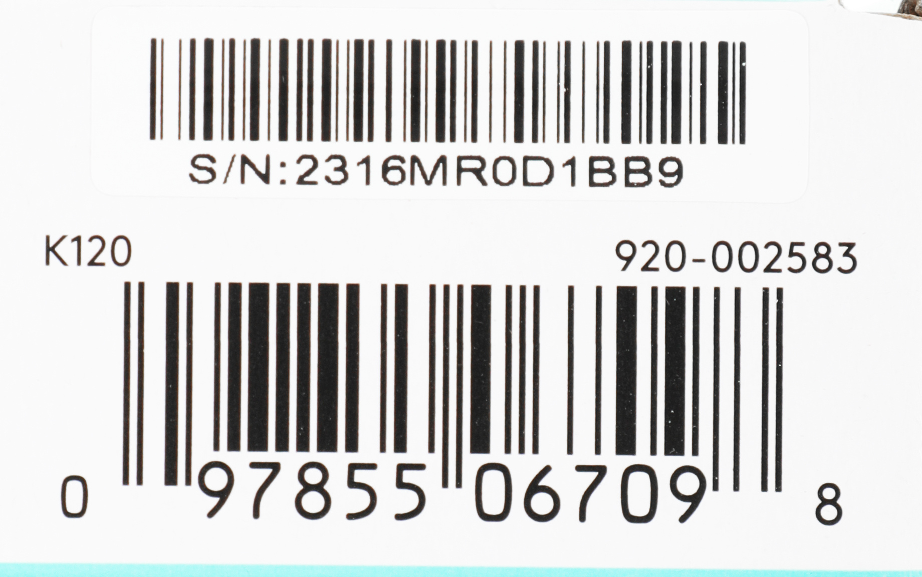 Клавиатура Logitech K120 черный USB (920-002583)