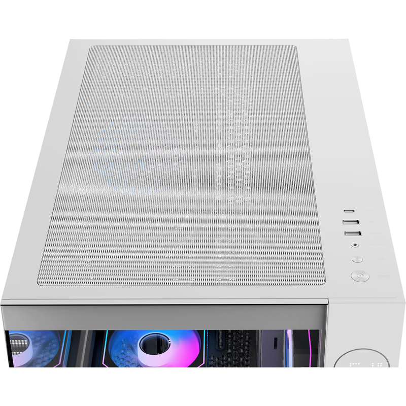 Корпус Ocypus Iota C70 WH ARGB, Midi-Tower, TG, 6x120mm ARGB, 2xUSB-A 3.0 + 1xUSB-C 3.1, ATX, mATX, 