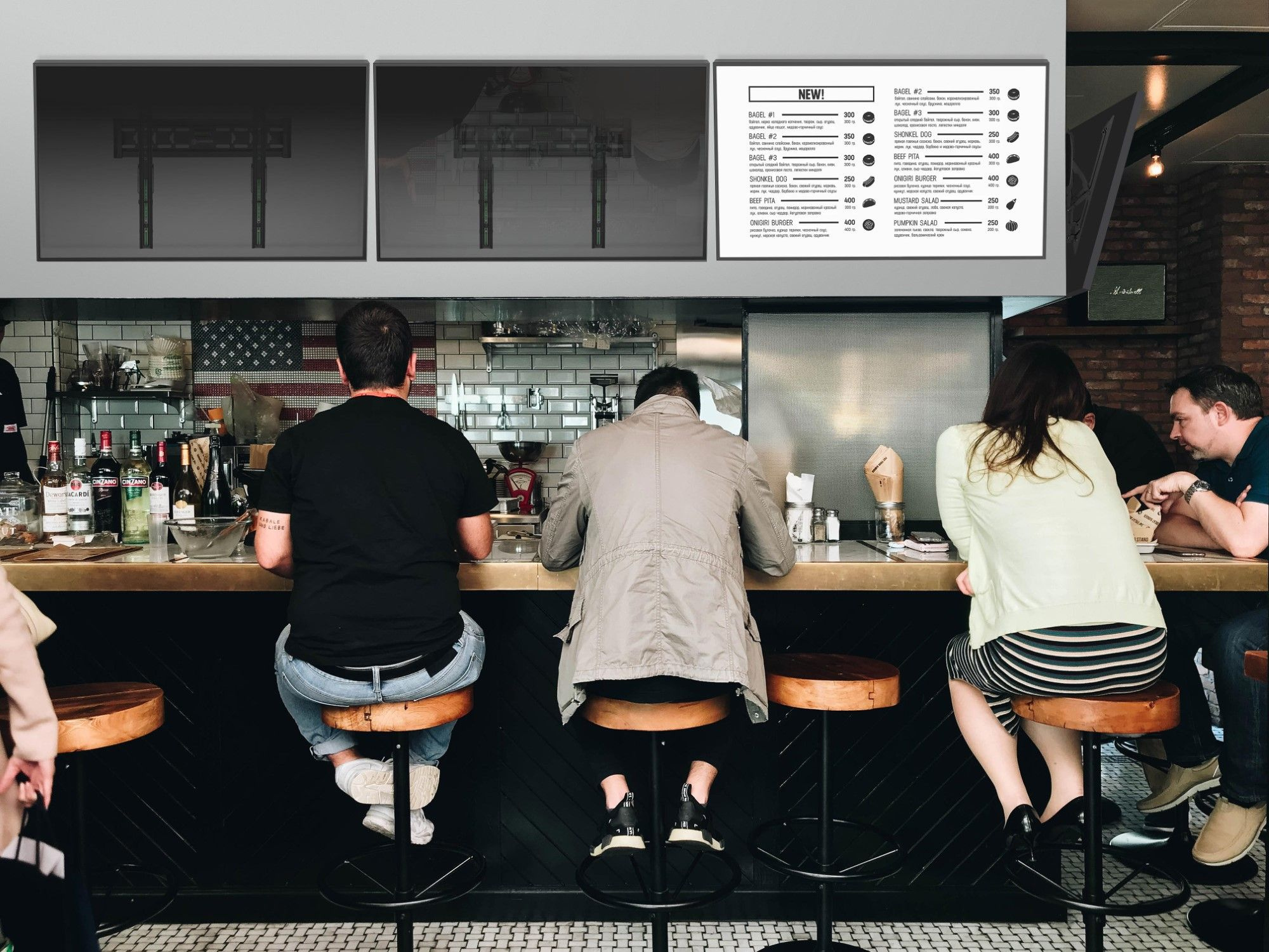 Кронштейн для телевизора Onkron TM5 черный 32"-70" макс.68кг настенный наклон