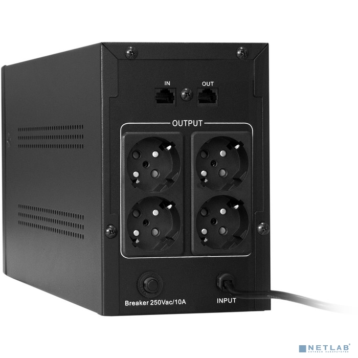 Exegate EP285516RUS ИБП ExeGate SpecialPro UNB-2000.LED.AVR.EURO.RJ <2000VA/1200W, LED, AVR, 4 еврор