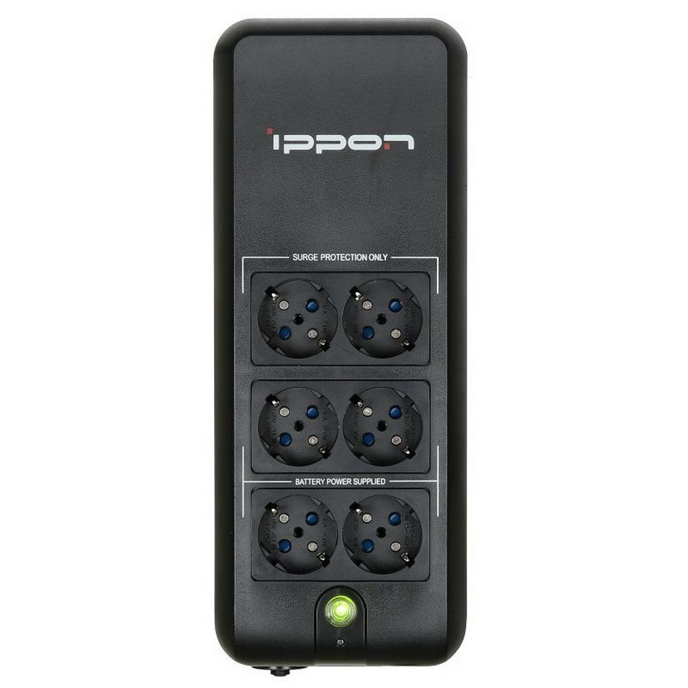 Источник бесперебойного питания Ippon Back Verso 600 300Вт 600ВА черный