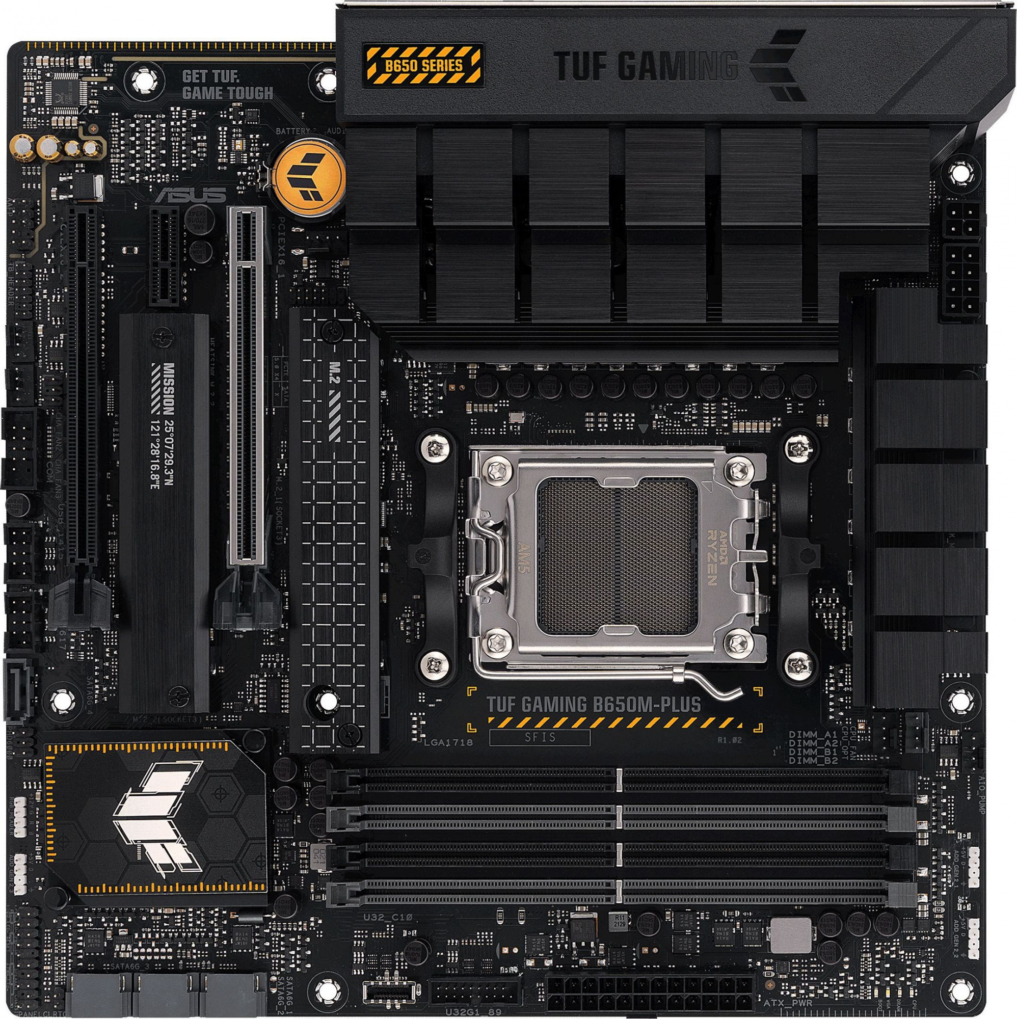 Материнская плата Asus TUF GAMING B650M-PLUS Socket AM5 AMD B650 4xDDR5 mATX AC`97 8ch(7.1) 2.5Gg RA