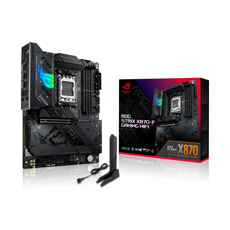 Материнская плата Asus ROG STRIX X870-F GAMING WIFI Socket AM5 AMD X870 4xDDR5 ATX AC`97 8ch(7.1) 2.