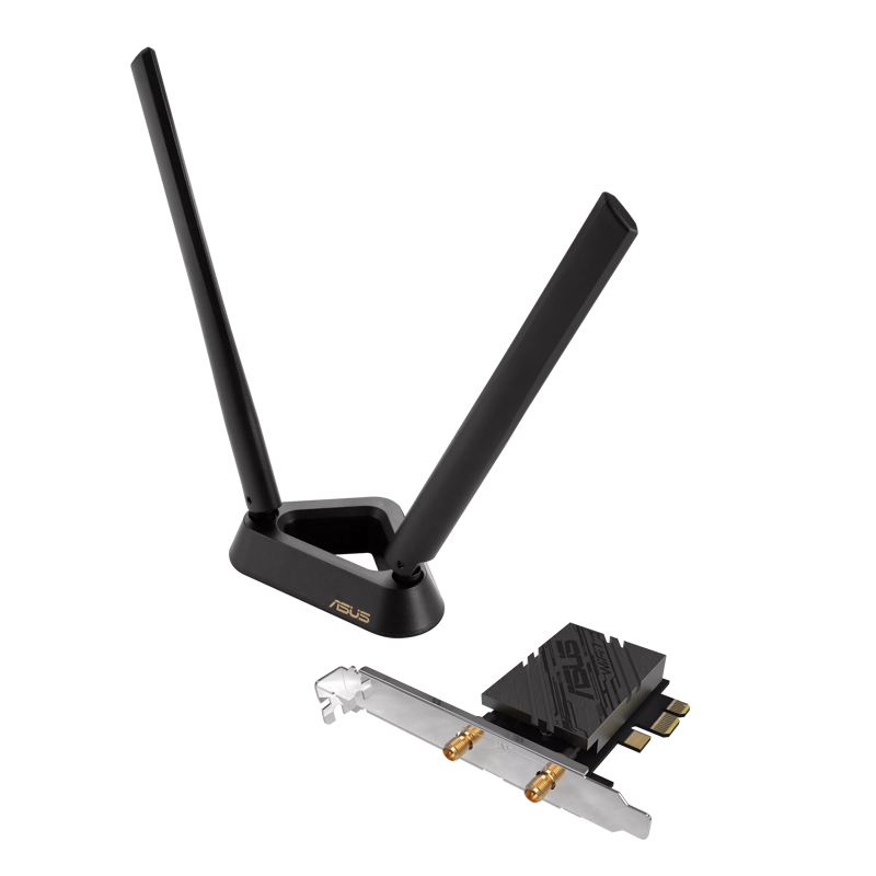 Сетевой адаптер Wi-Fi + Bluetooth Asus PCE-BE92BT BE9400 PCI Express (ант.внеш.несъем.) 2ант.
