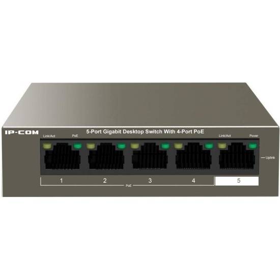 Коммутатор IP-Com G1105P-4-63W (L2) 5x1Гбит/с 4PoE 58W неуправляемый