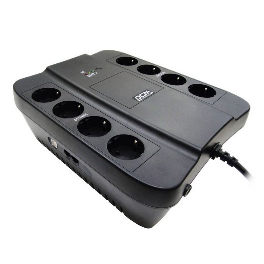 Источник бесперебойного питания Powercom Back-UPS SPIDER, Line-Interactive, 850VA/510W, Tower, 8xSch