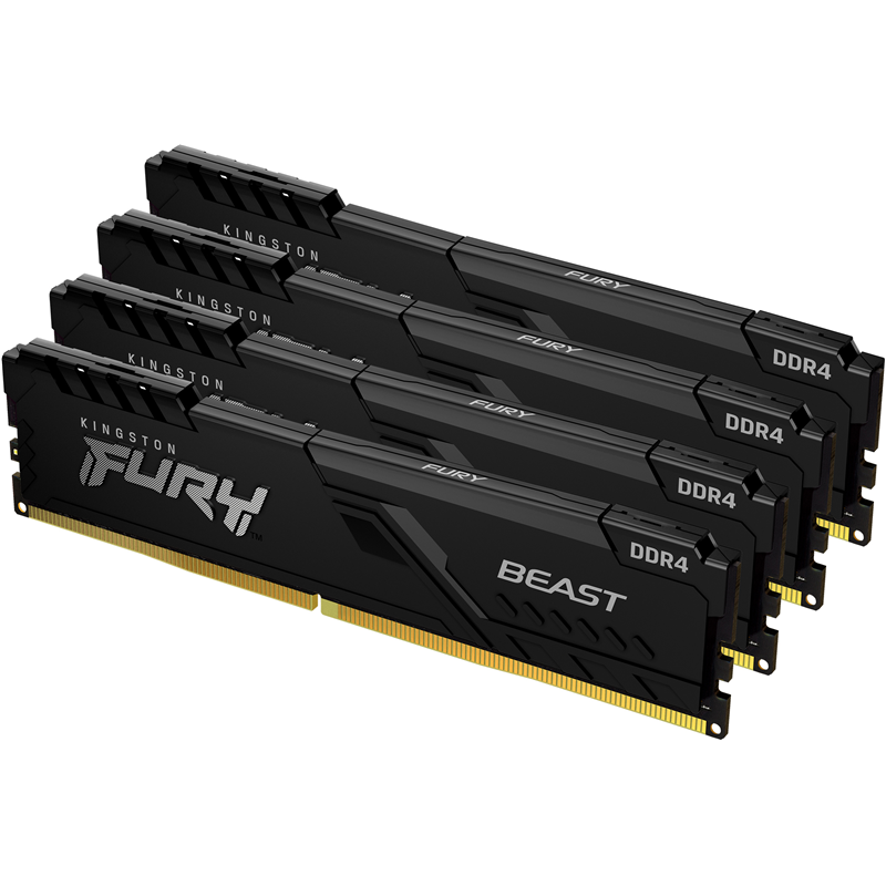 Комплект модулей памяти Kingston FURY Beast Black Gaming Memory KF432C16BB1K4/64 64GB DDR4 3200 DIMM