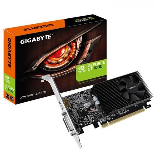 Видеокарта Gigabyte PCI-E 3.0 GV-N1030D4-2GL NVIDIA GeForce GT 1030 2Gb 64bit DDR4 1177/2100 DVIx1 H