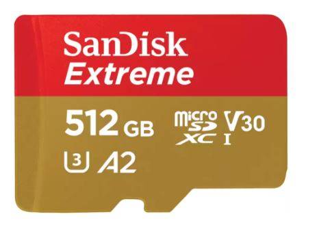 Флеш карта microSD 512GB SanDisk microSDXC UHS-I A2 V30 U3 Extreme 190MB/s