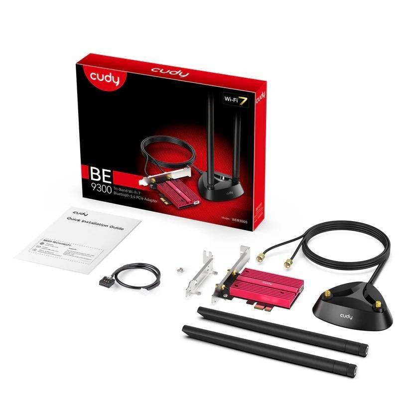 Адаптер беспроводной связи (Wi-Fi) CUDY BE9300  Wi-Fi 7 PCI Express Adapter BE9300 Wi-Fi 7 Bluetooth