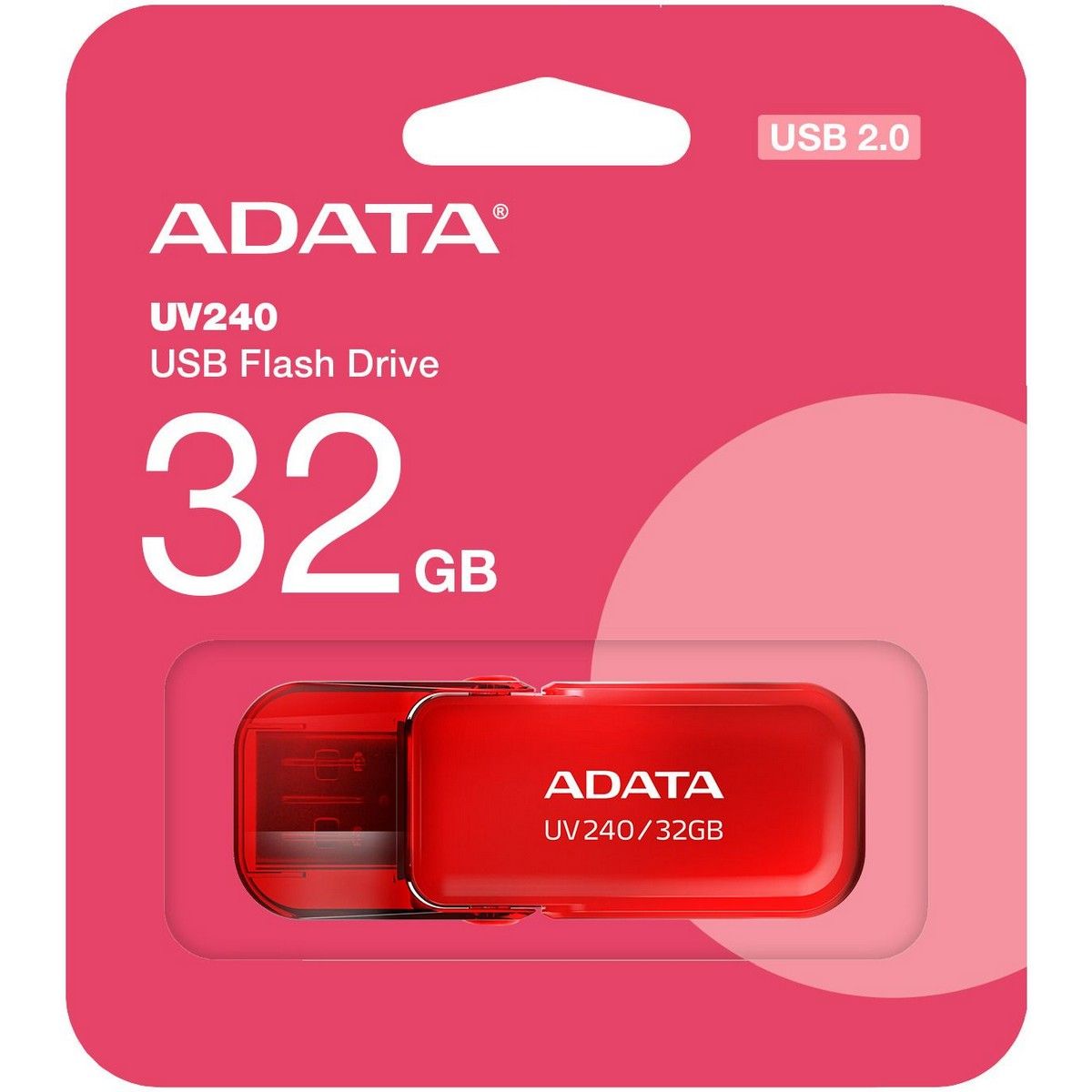 Флеш Диск A-Data 32Gb UV240 AUV240-32G-RRD USB2.0 красный