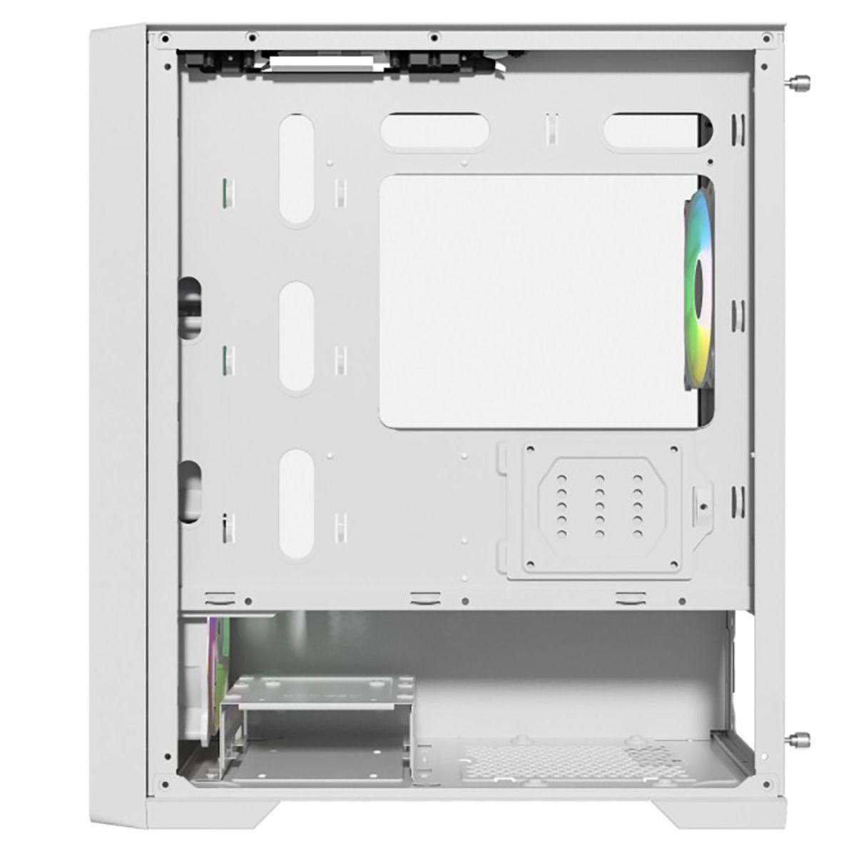 Корпус Powercase Alisio Micro X4W V2, Tempered Glass, 4х 120mm ARGB fans, ARGB HUB, белый, mATX (CAM