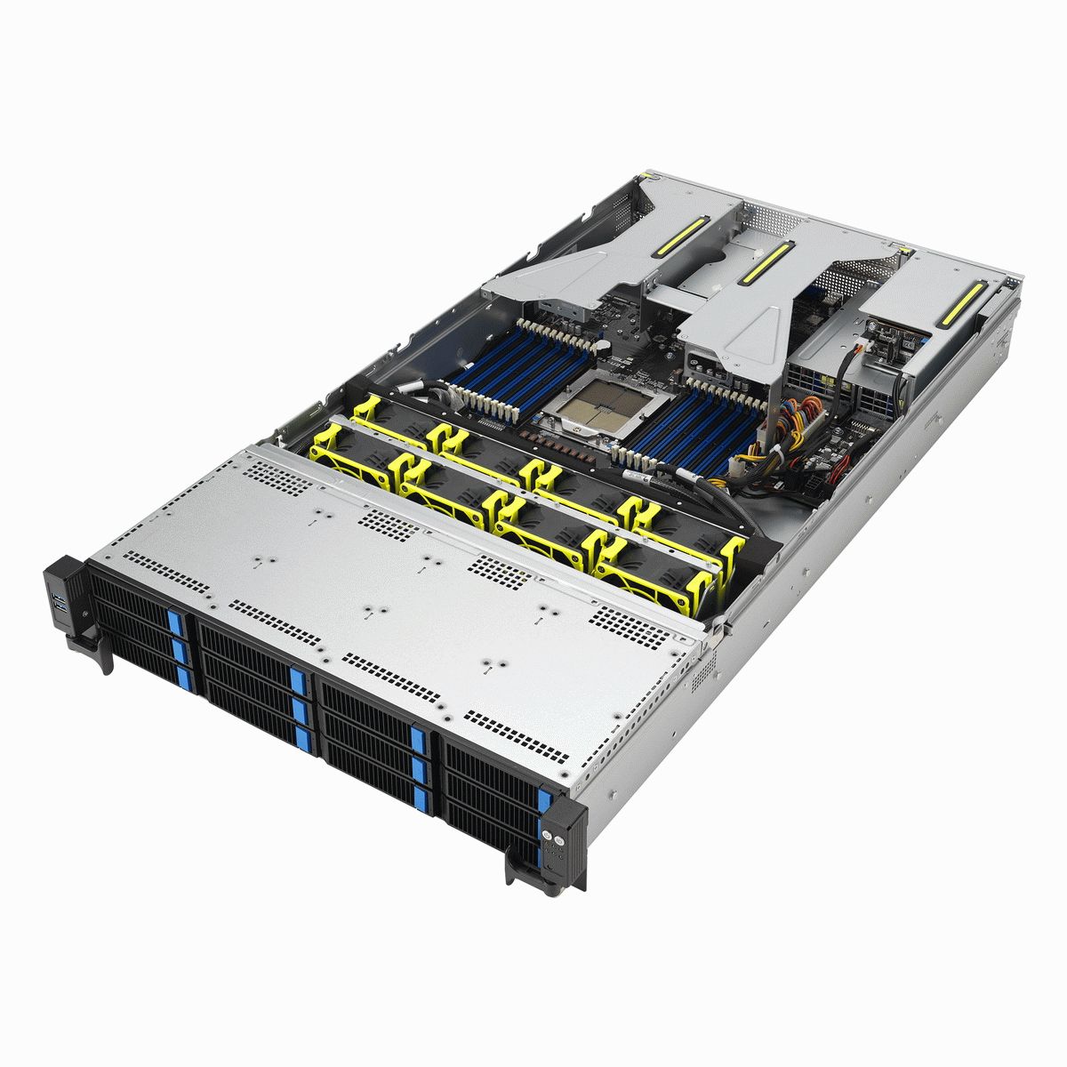 Серверная платформа ASUS RS521A-E12-RS12U/1G/1.6kW/12NVMe/FAN/RH/OCP/GPU
