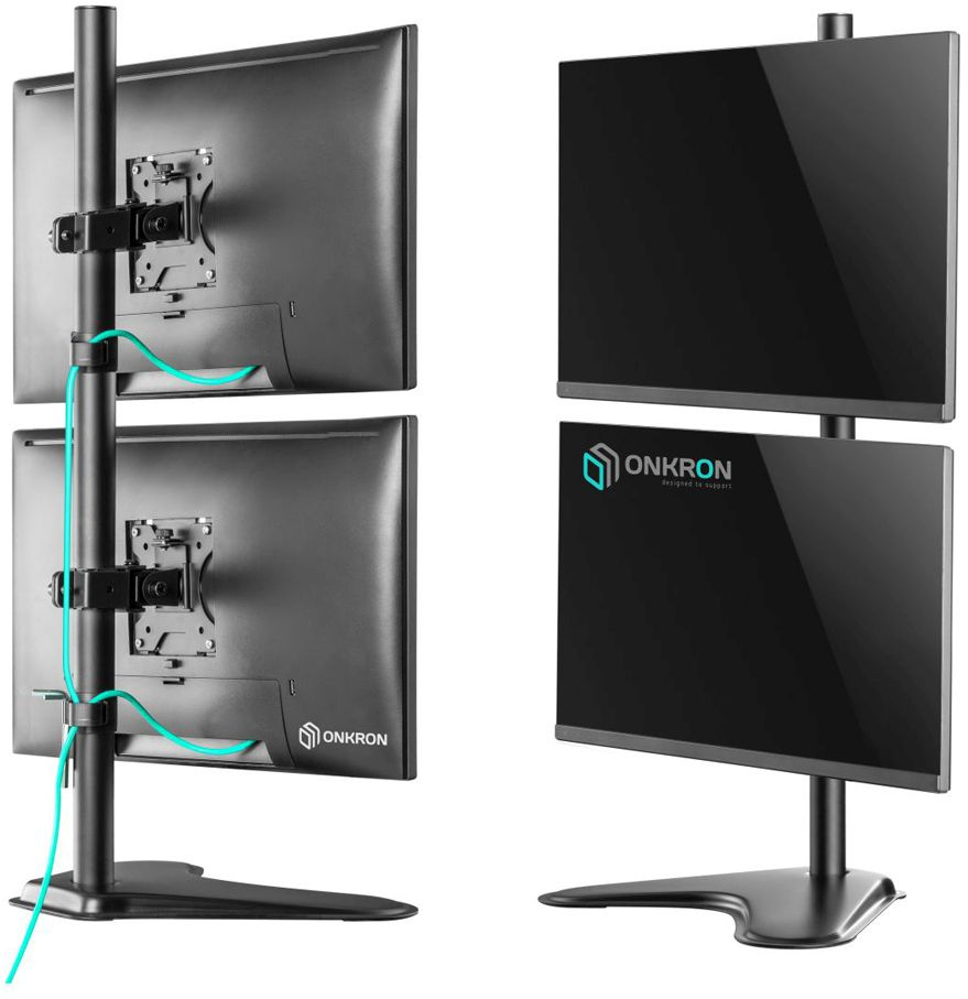 Кронштейн для мониторов Onkron D208FS черный 13"-32" макс.16кг настольный поворот и наклон