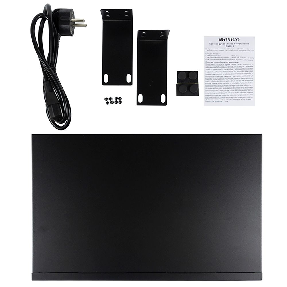 Коммутатор Origo OS1326 OS1326/A1A (L2) 24x100Мбит/с 1x1Гбит/с 1xКомбо(1000BASE-T/SFP) 1SFP управляе