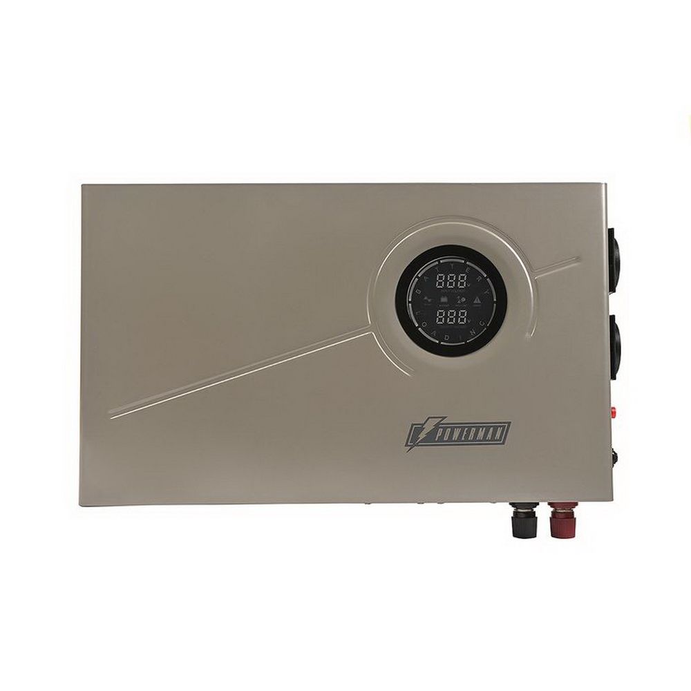 ИБП POWERMAN Smart 800 INV Silver Мощность 800 ВА / 480 Вт, розетки Shuko - 2 шт. Стабилизирует напр
