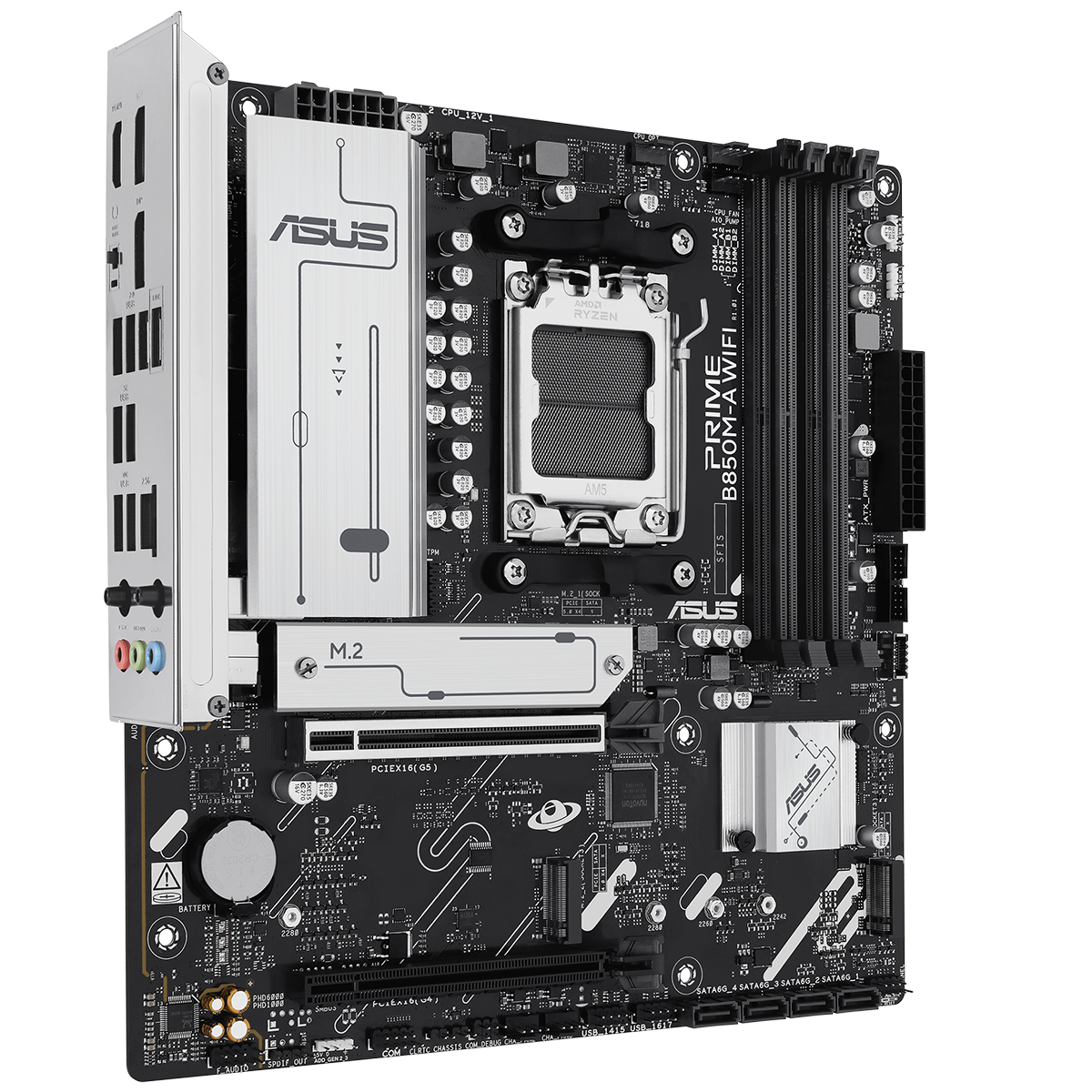 Материнская плата Asus PRIME B850M-A WIFI Socket AM5 AMD B850 4xDDR5 mATX AC`97 8ch(7.1) 2.5Gg RAID+