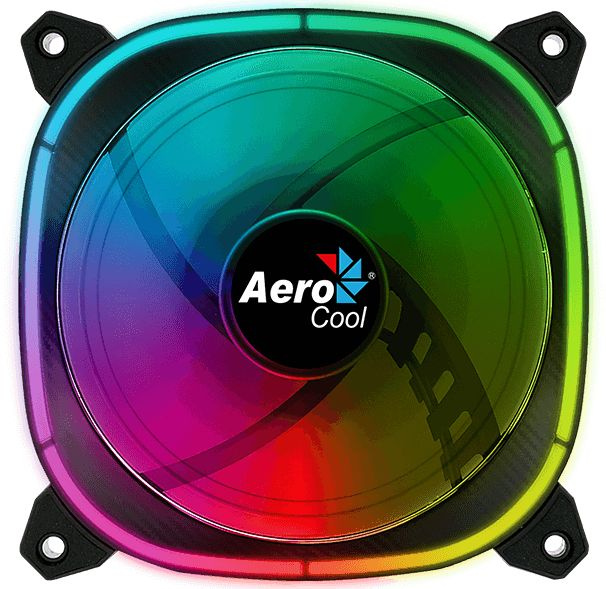 Вентилятор для корпуса Aerocool Astro 12 ARGB 120х120x25 черный 6-pin 17.5дБ (ASTRO 12 ARGB) Ret