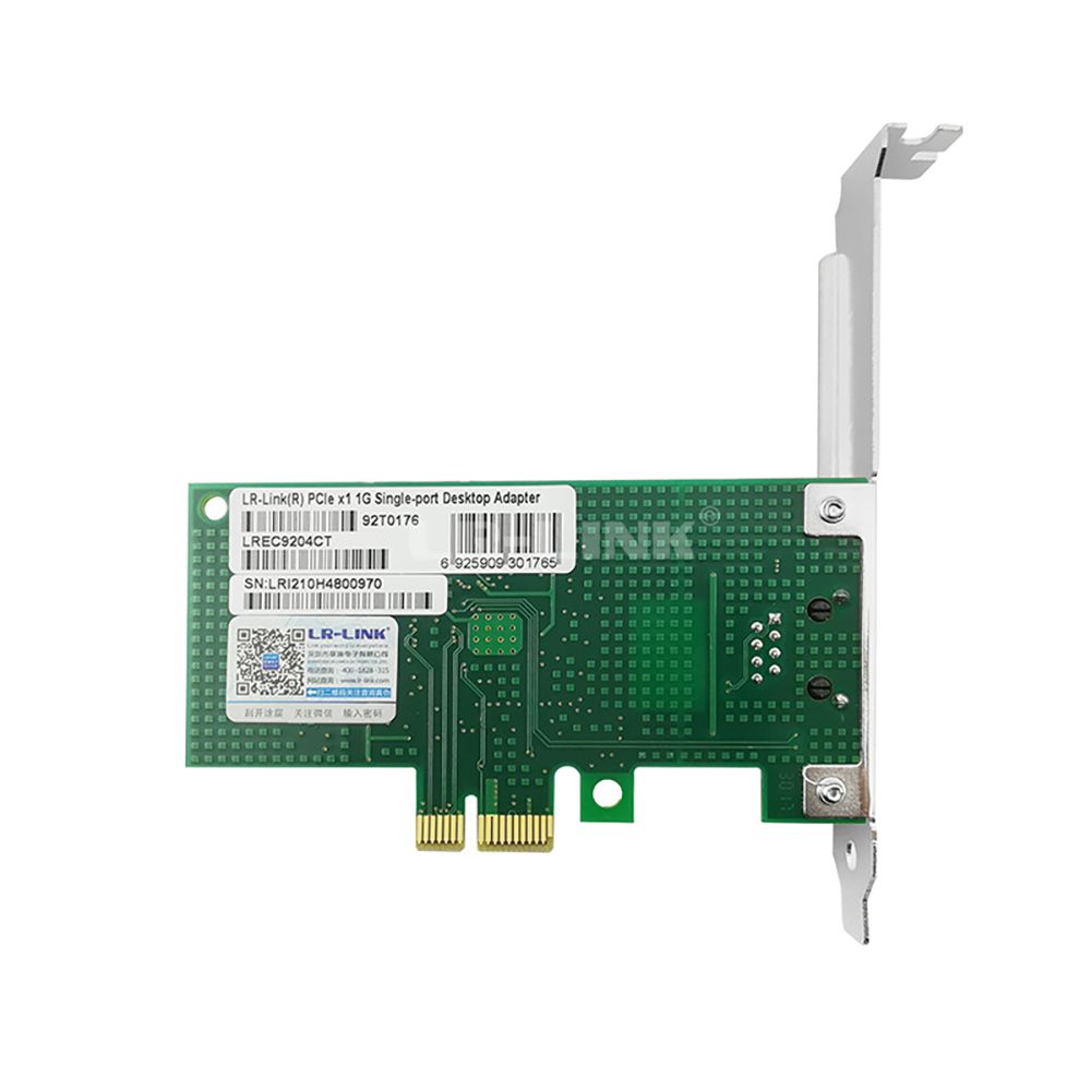 Сетевой адаптер LR-LINK LREC9204CT Intel I210AT PCI-E x1 1GB 1 X RJ45 I210-T1