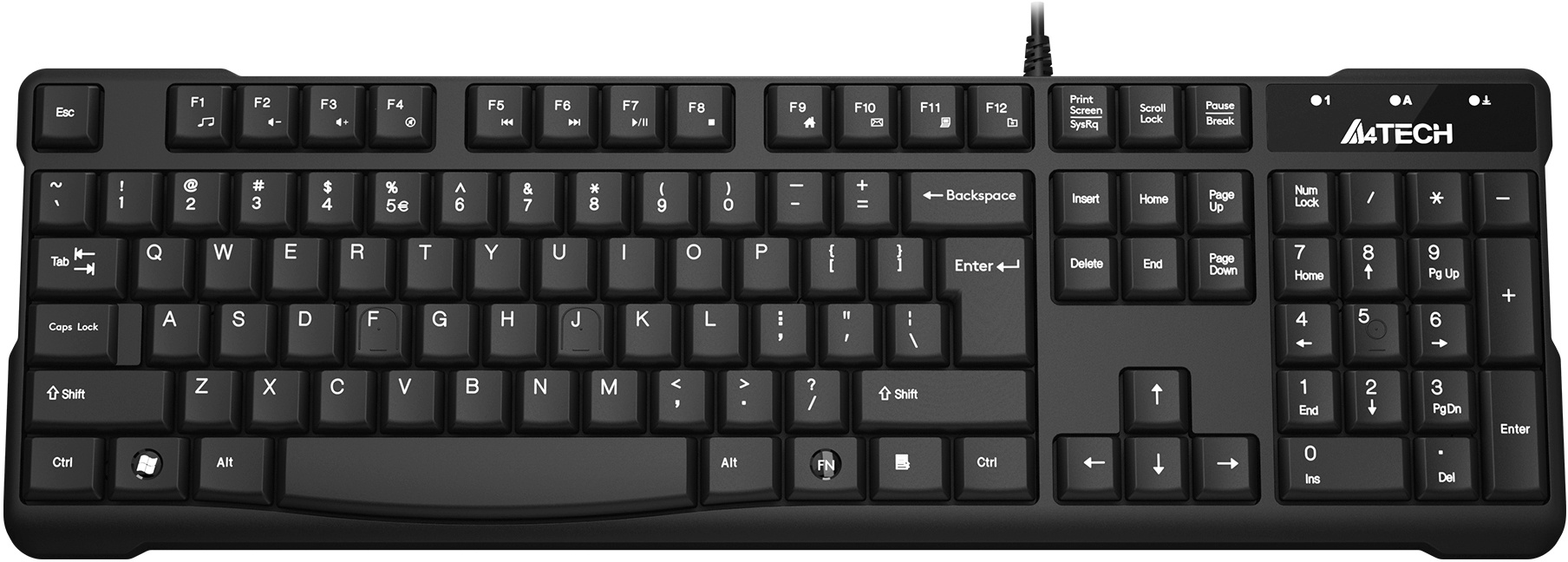 Клавиатура A4Tech KR-750 черный USB (KR-750 BLACK)