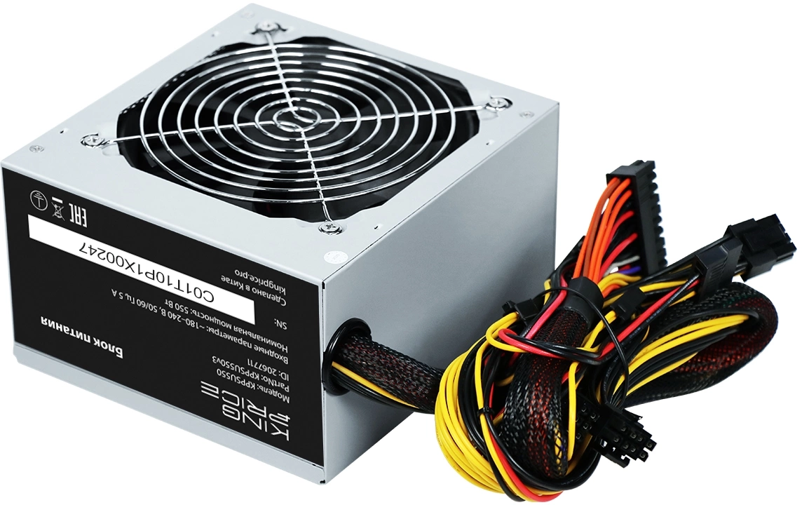 Блок питания KingPrice ATX 550W KPPSU550 (20+4pin) 120mm fan 4xSATA