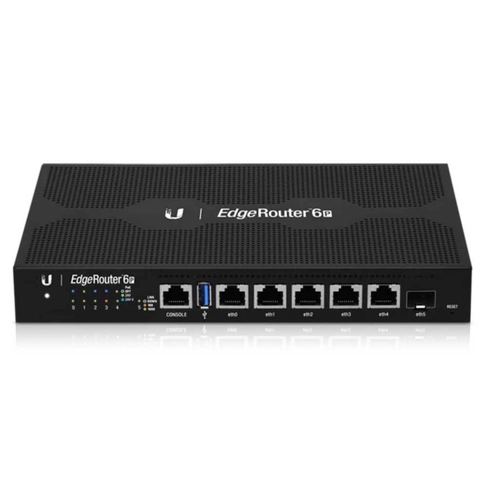 Маршрутизатор Ubiquiti EdgeRouter 6P |ER-6P| маршрутизатор 4 ядра (1 ГГц), 5х 1G RJ45, 1х SFP, разда