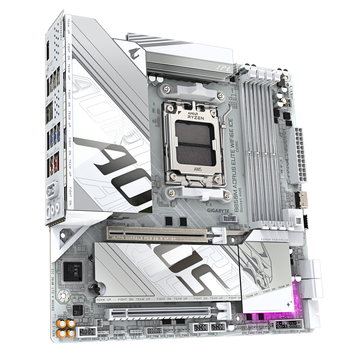 Материнская плата Gigabyte B850M AORUS ELITE WIFI6E ICE Socket AM5 AMD B850 4xDDR5 mATX AC`97 8ch(7.