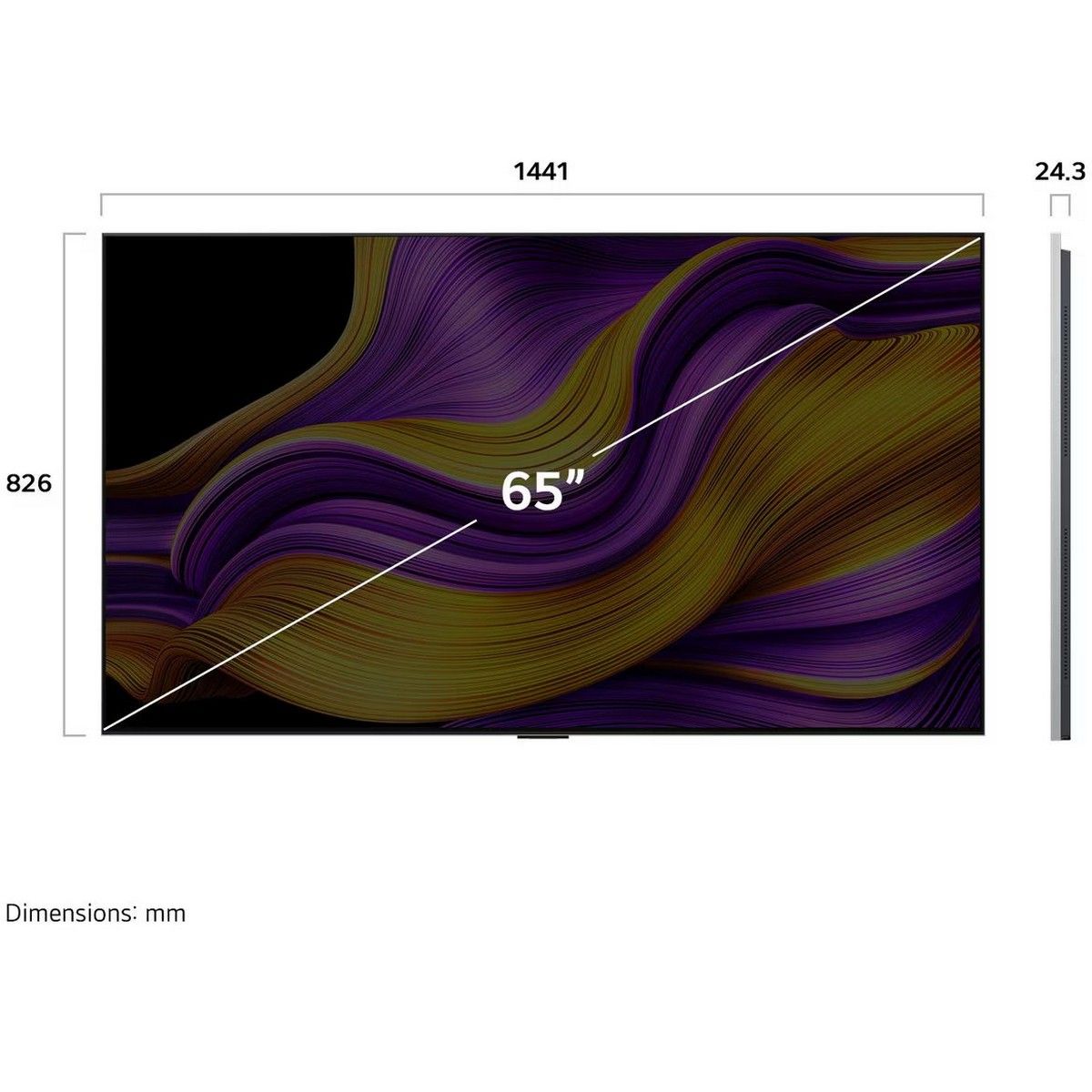 Телевизор OLED LG 65" OLED65G5RLA.ARUG атласное серебро 4K Ultra HD 120Hz DVB-T DVB-T2 DVB-C DVB-S D