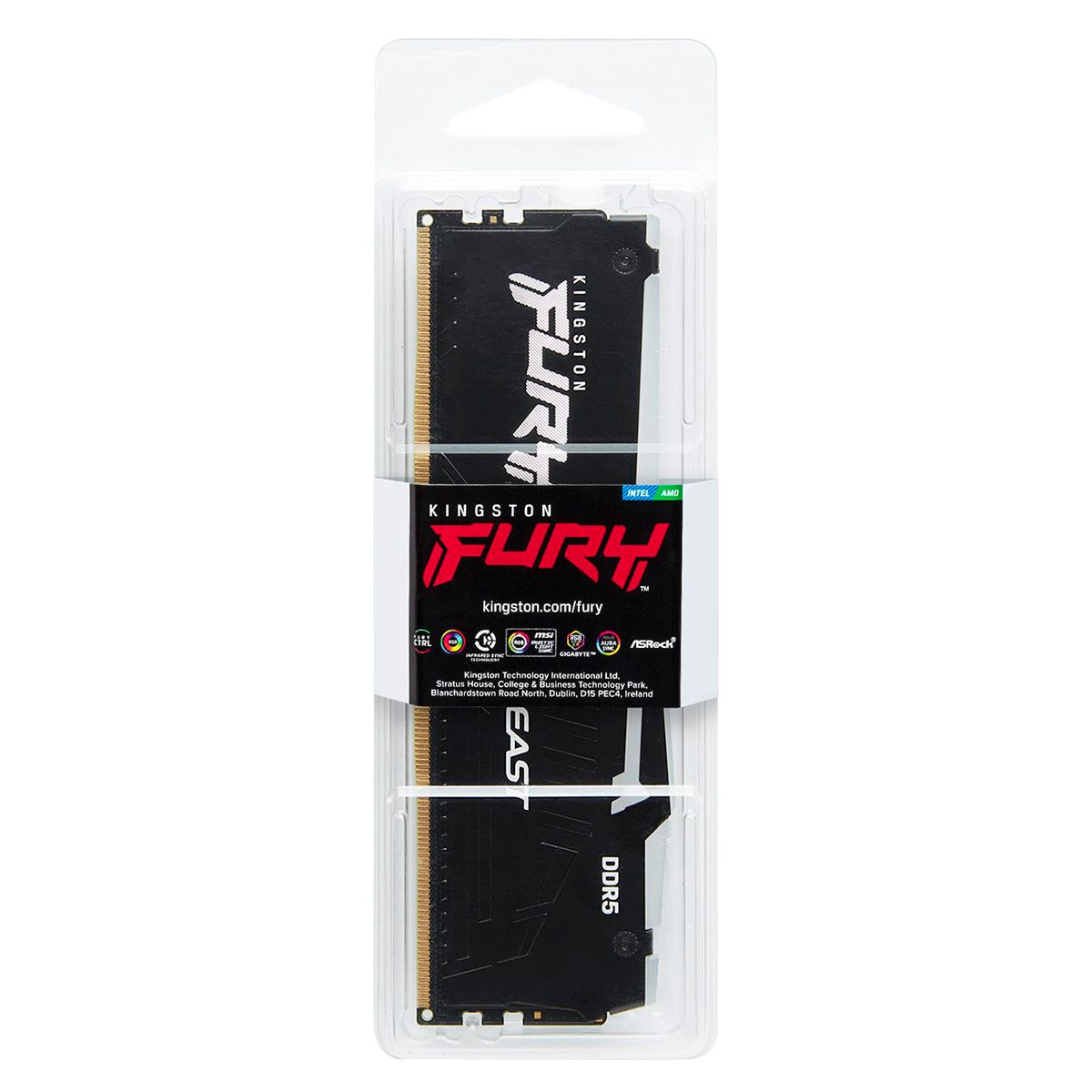 Память DDR5 8GB 5200MHz Kingston KF552C40BBA-8 Fury Beast RGB RTL Gaming PC5-41600 CL40 DIMM 288-pin