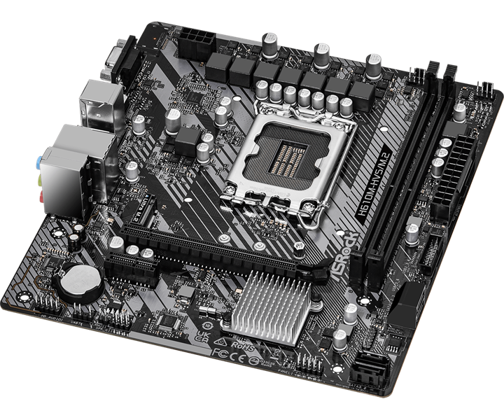 Материнская плата Asrock H610M-HVS/M.2 R2.0 Soc-1700 Intel H610 2xDDR4 mATX AC`97 8ch(7.1) GbLAN+VGA