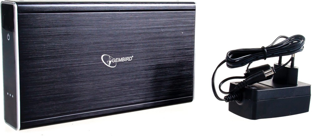 Gembird EE3-U3S-80 Внешний корпус 3.5" чёрный, USB 3.0, SATA, HDD/SSD, до 2 Тб, алюминий