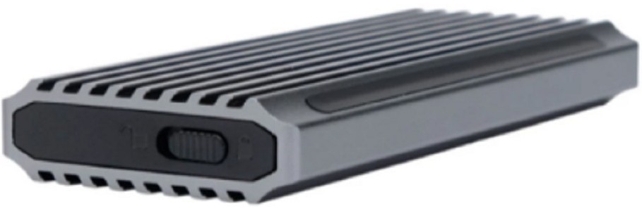 Внешний корпус USB 3.1 для M2 SATA порт Type-С, RGB подсветка, металл, серебристый