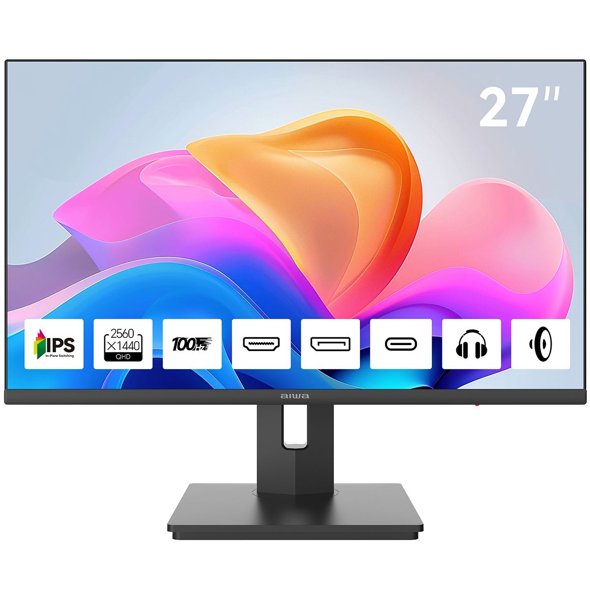 Монитор 27" AIWA MQ274A  IPS, 2560x1440, 100Hz, 4ms, 300сd/m, 1500:1, HDR | HDMI(2.0), DP(1.2),