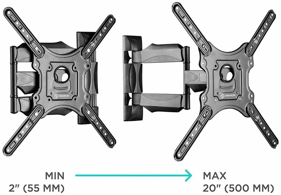 Кронштейн для телевизора Onkron NP40 черный 32"-65" макс.35кг настенный поворот и наклон