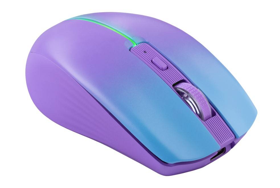 Мышь Defender Mystery MM-301 фиолетовый оптическая 1600dpi silent беспров. BT/Radio USB 5but (52301)