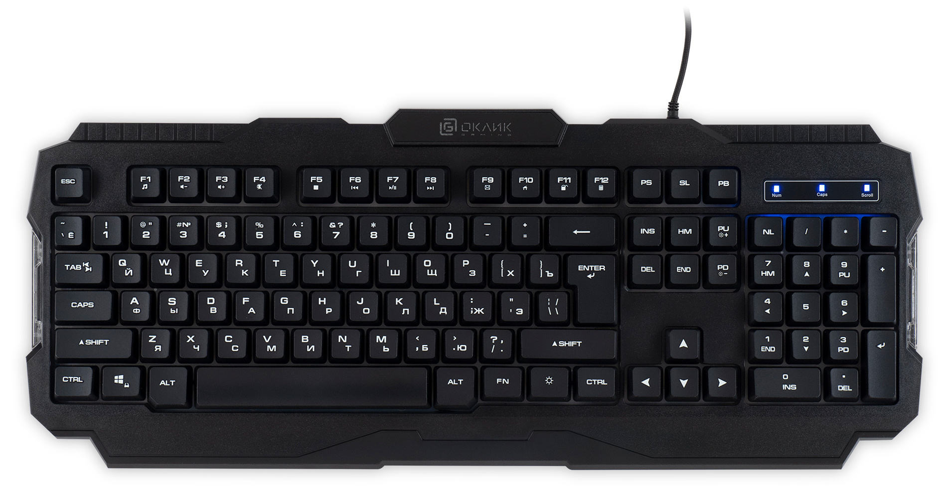 Клавиатура Оклик 757G HW2 черный USB for gamer (1790295)