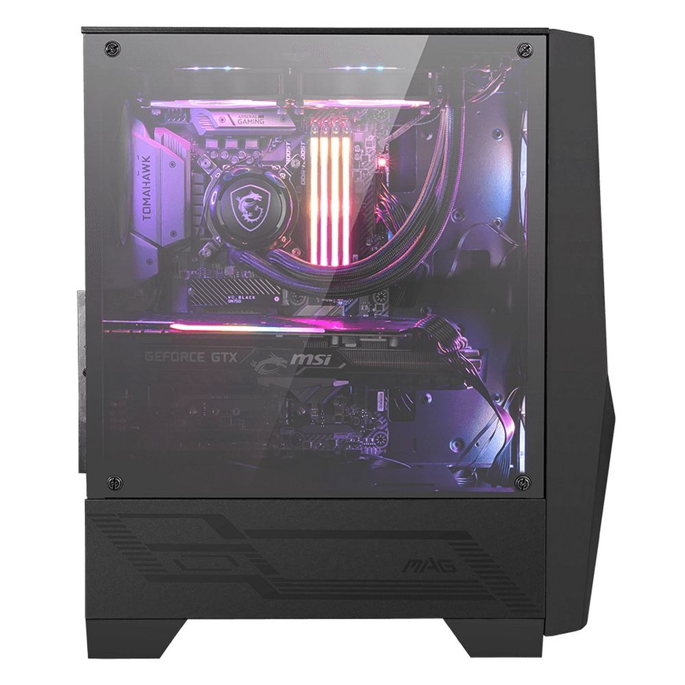 Корпус MSI MAG FORGE 100R Mid-Tower, ATX, 2xUSB 3.2, Audio I/O, 2x120mm ARGB Fan, 1x120mm black Fan,