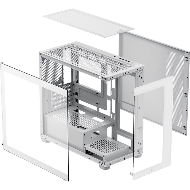 Корпус Ocypus Gamma C52 WH, Mini-Tower, TG, no fans, 1xUSB-A 3.0 + 2xUSB 2.0, mATX, mITX White
