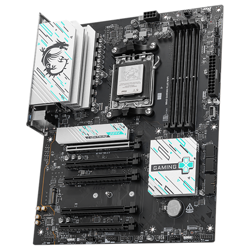 Материнская плата MSI B840 GAMING PLUS WIFI  Socket AM5 AMD B840 4xDDR5 ATX AC`97 8ch(7.1) 2.5Gg RAI